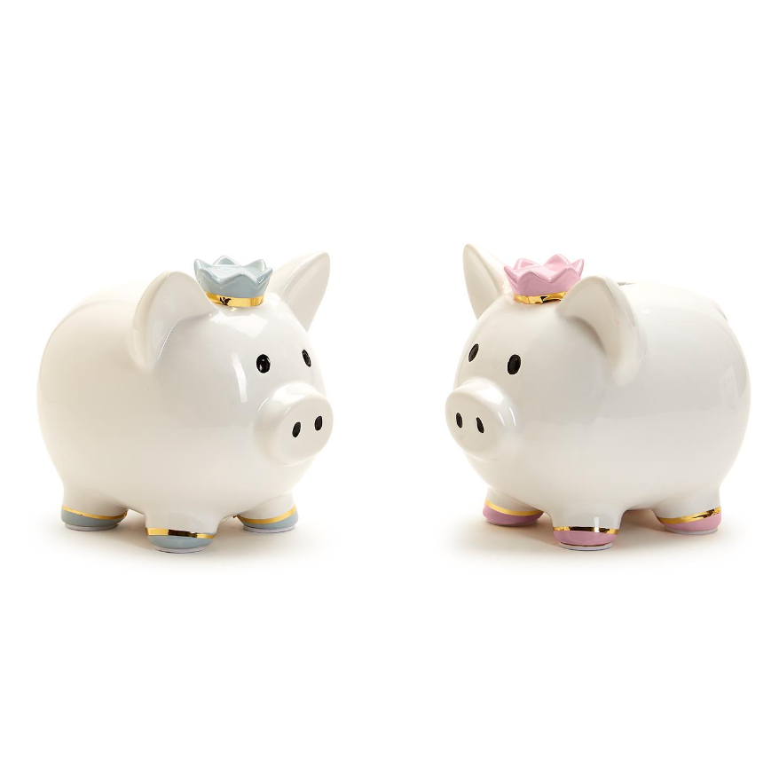 Cupcakes & Cartwheels Piggy Bank with Crown-CUPCAKES & CARTWHEELS-Little Giant Kidz