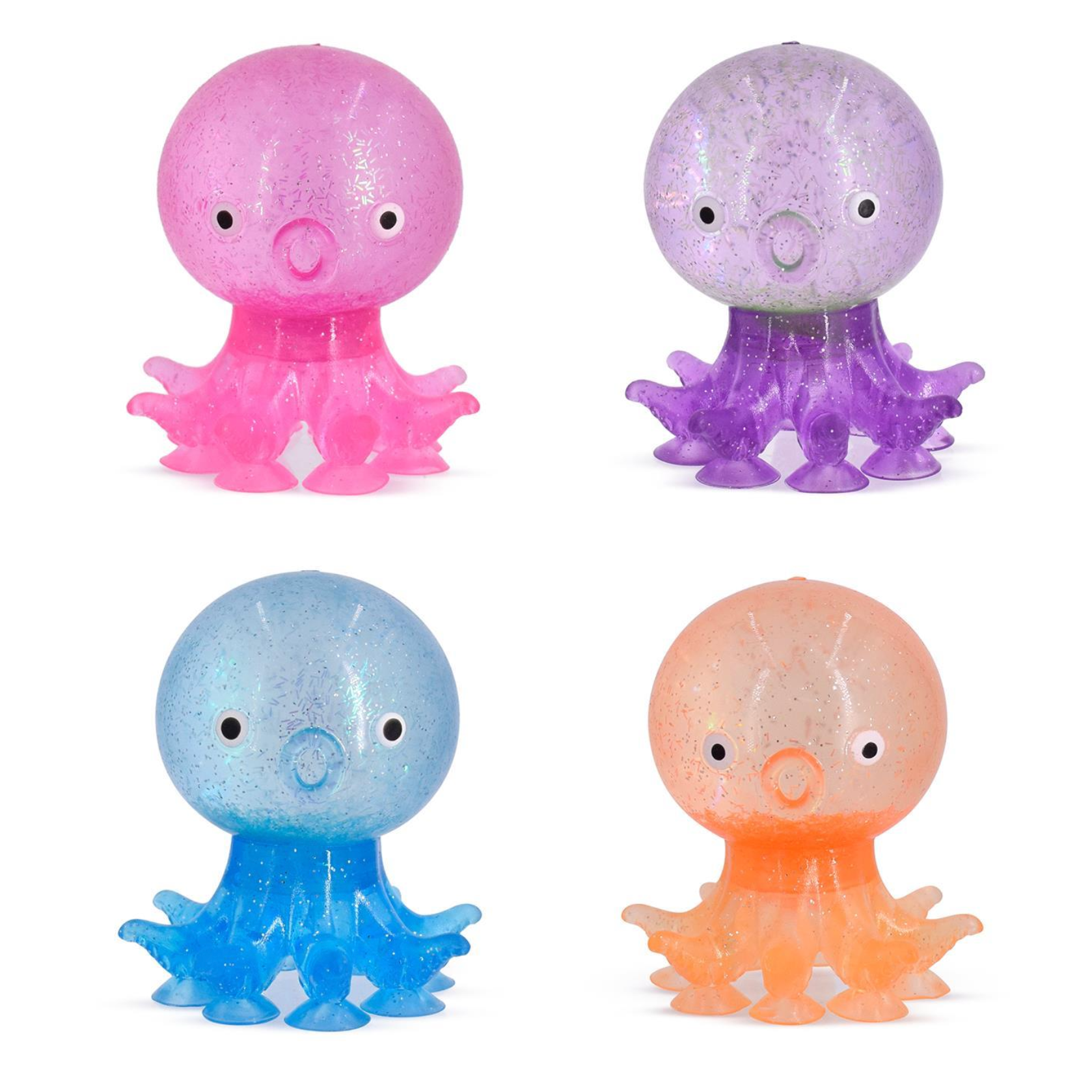 Cupcakes & Cartwheels Tentacool Glitter Octopus Squeezie-CUPCAKES & CARTWHEELS-Little Giant Kidz