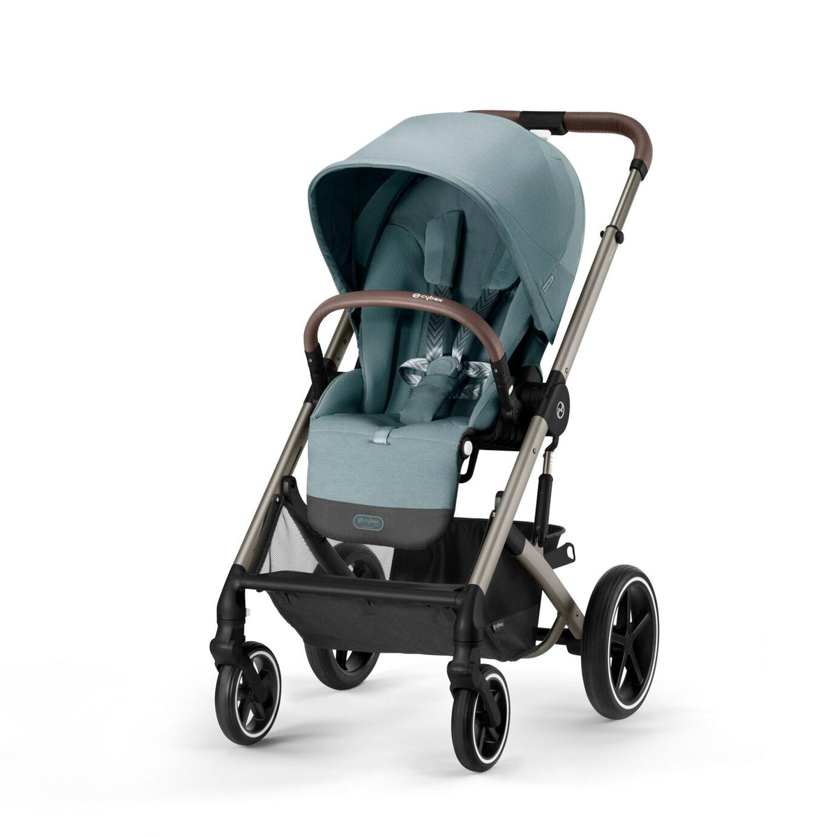 Cybex Balios S Lux Black Chassis with Carrycot - River Blue