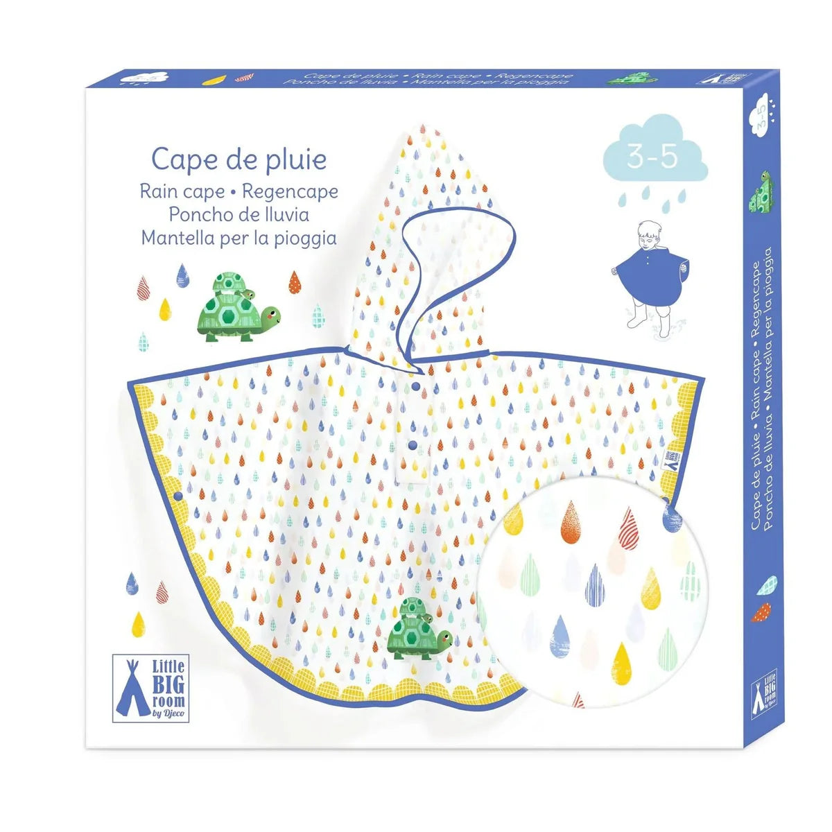 DJECO Cape de pluie - Rain Cape - Turtle-DJECO-Little Giant Kidz