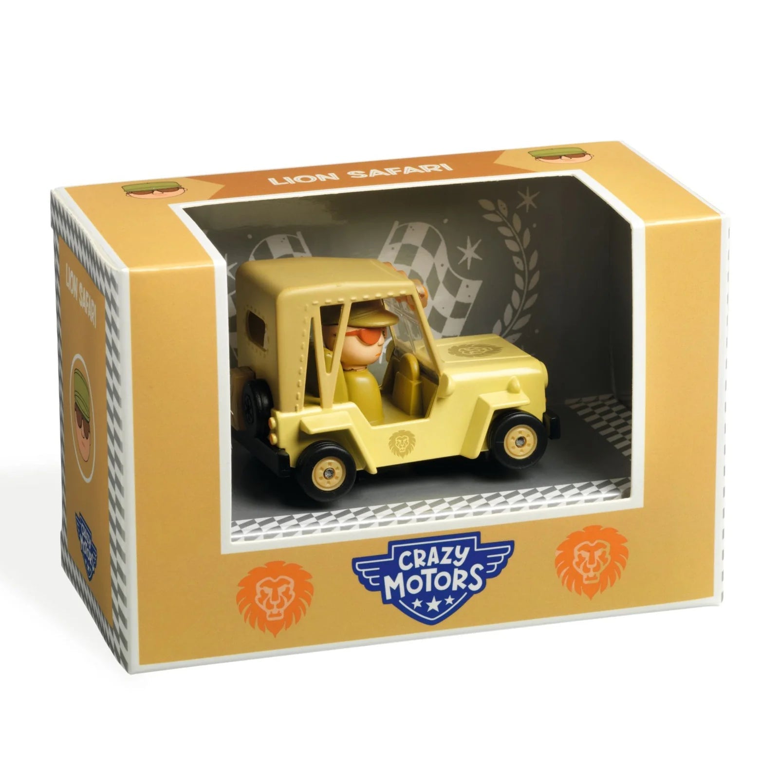 DJECO Crazy Motors Car - Lion Safari-DJECO-Little Giant Kidz