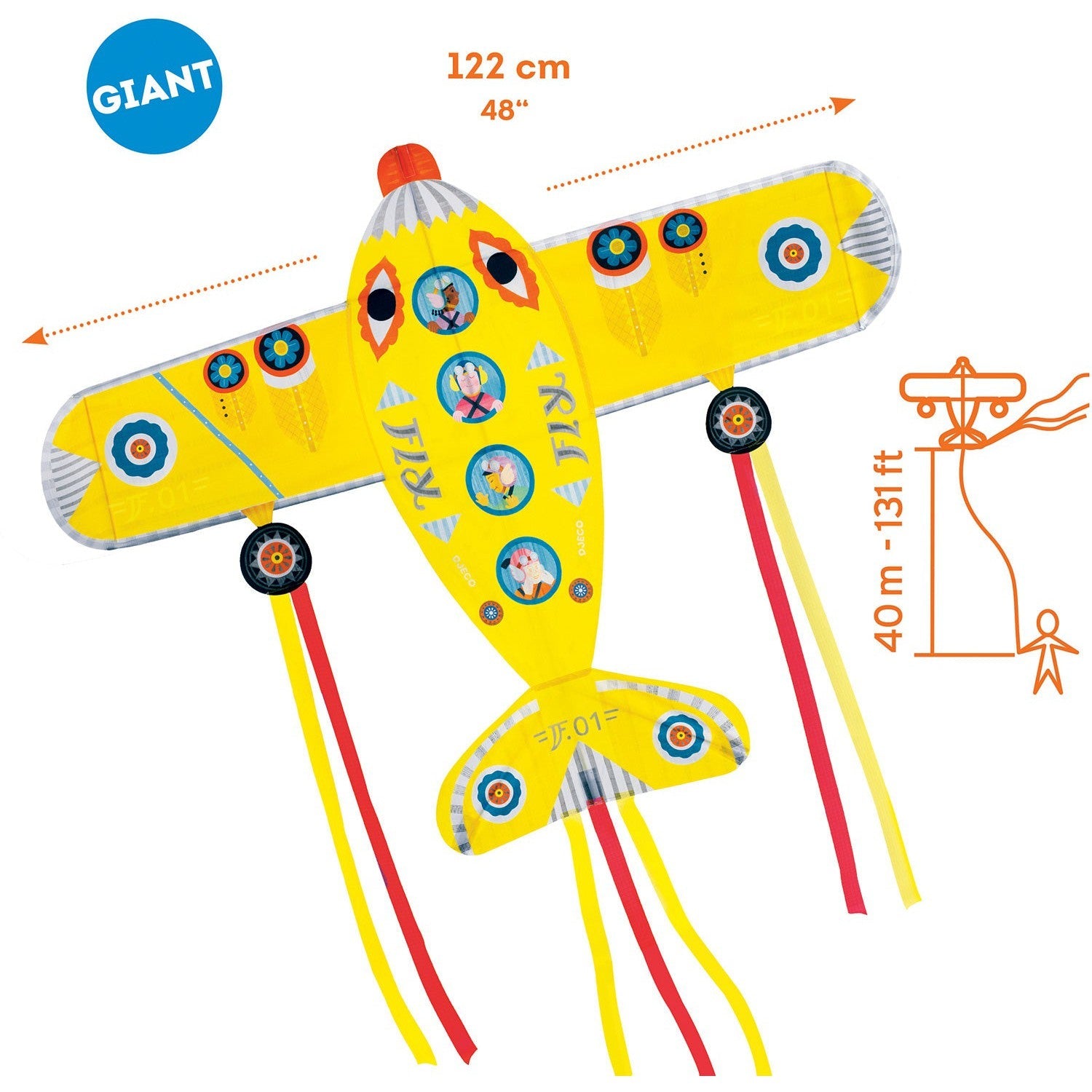 DJECO Maxi Plane Kite-DJECO-Little Giant Kidz