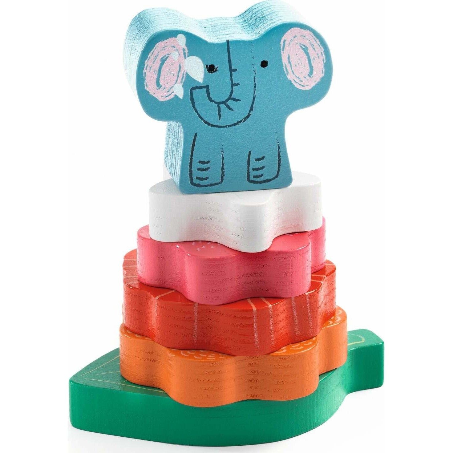 DJECO Puzz and Stack Happy Wooden Puzzle-DJECO-Little Giant Kidz