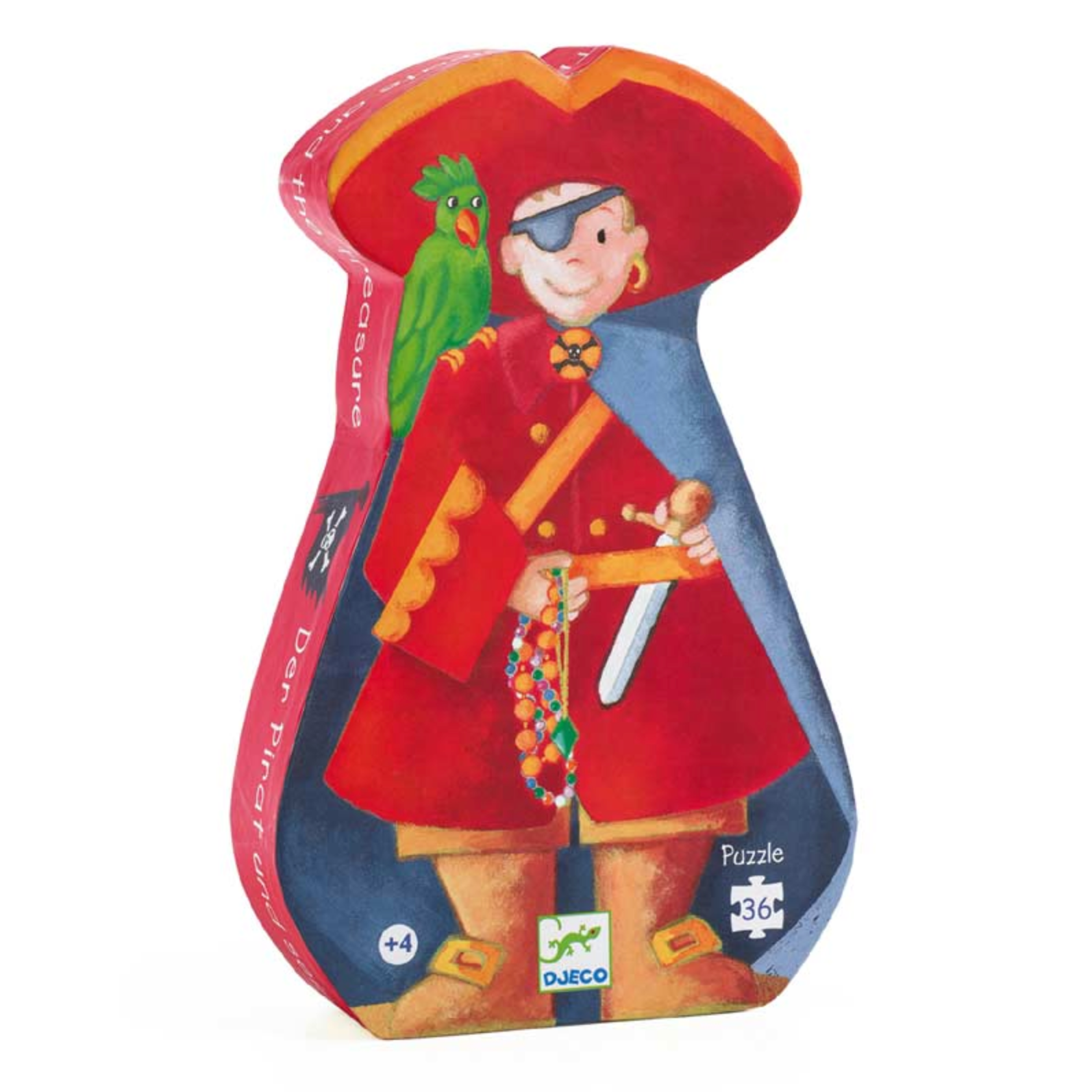 DJECO Silhouette Puzzle - Pirate & Treasure (36 Pieces)-DJECO-Little Giant Kidz