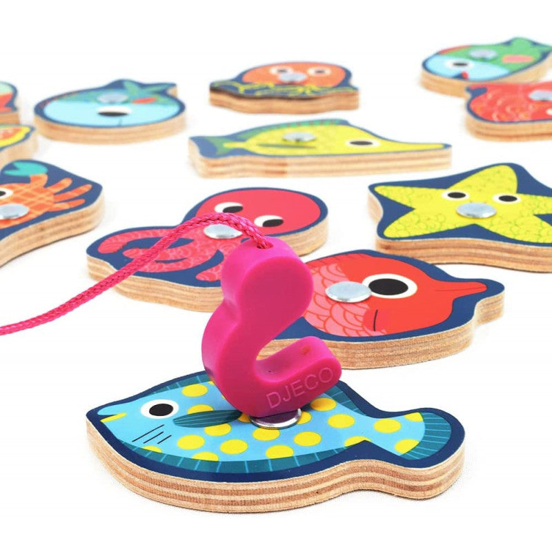 DJECO Wooden Magnetic Fishing Game-DJECO-Little Giant Kidz