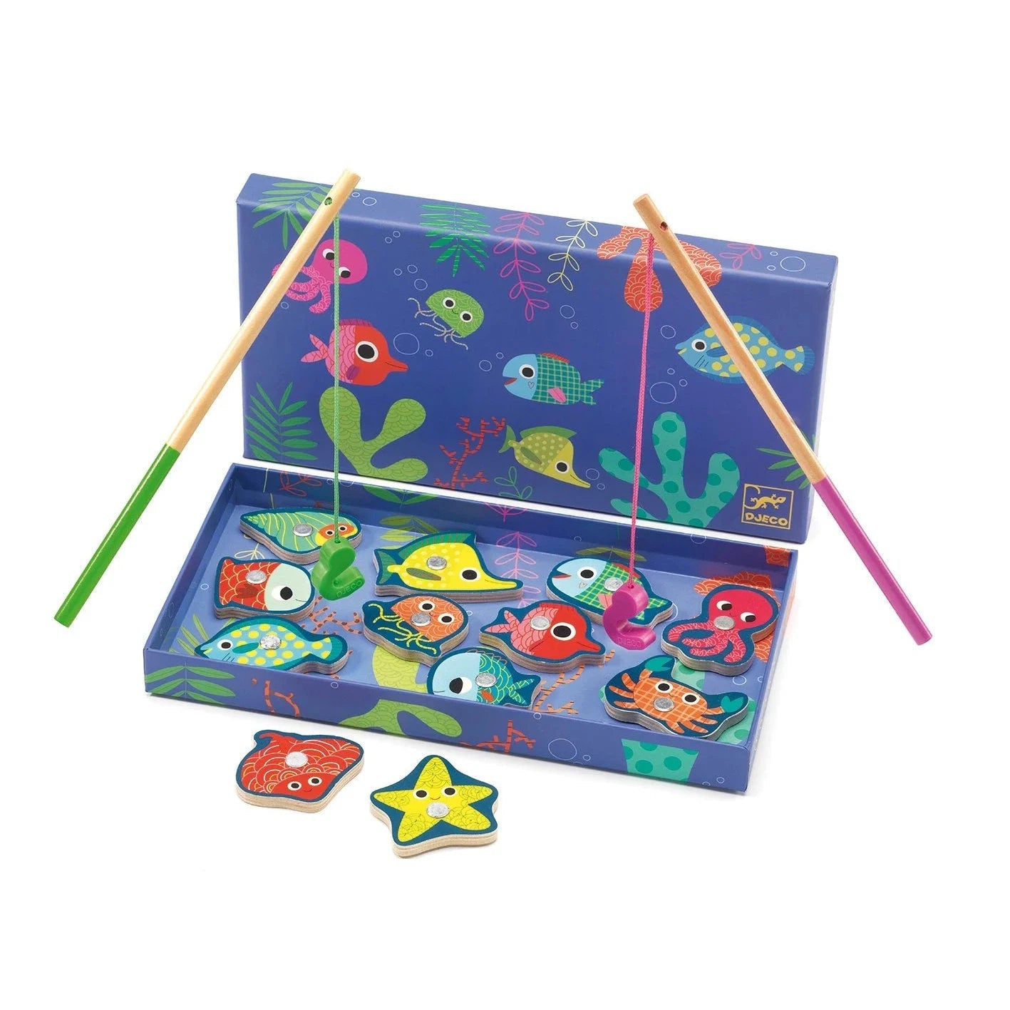 DJECO Wooden Magnetic Fishing Game-DJECO-Little Giant Kidz