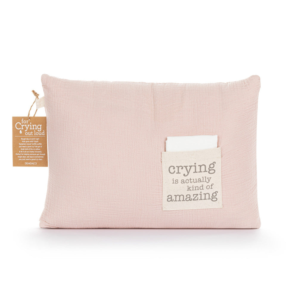 Demdaco Cry Pillow - Crying is Amazing-Demdaco-Little Giant Kidz