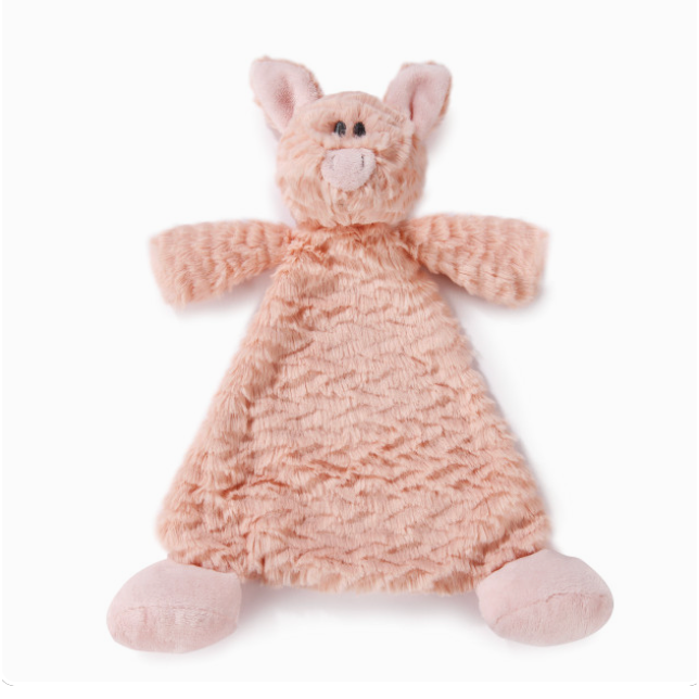 Demdaco Pudder Pig Rattle Blankie-DEMDACO-Little Giant Kidz