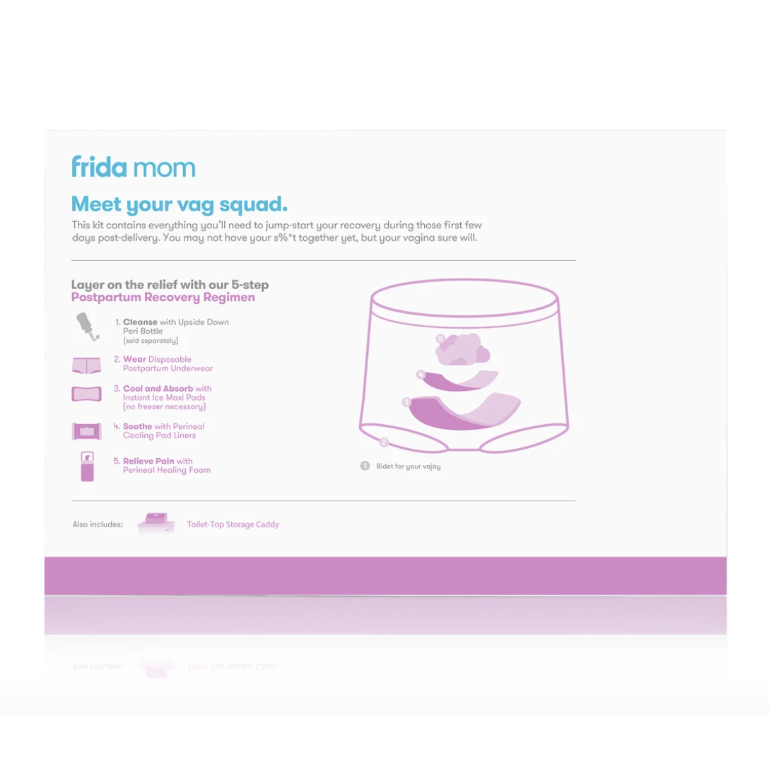 Frida Mom Postpartum Recovery Essentials Kit + Upside Down Peri Bottle