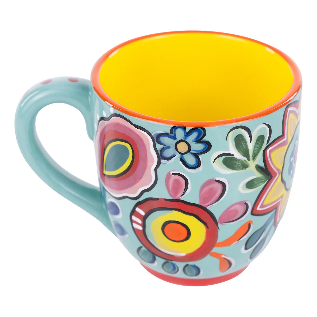 Glory Haus Mug - Bright Turquoise Flower Mug-GLORY HAUS-Little Giant Kidz