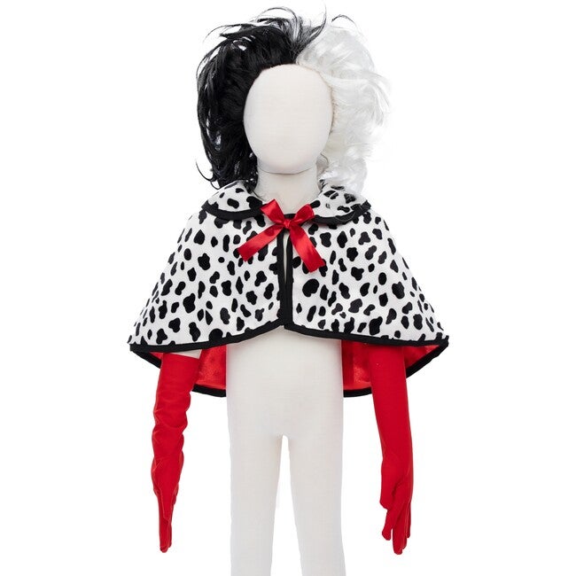 Great Pretenders Ella De Vil Cape, Gloves & Wig-Great Pretenders-Little Giant Kidz