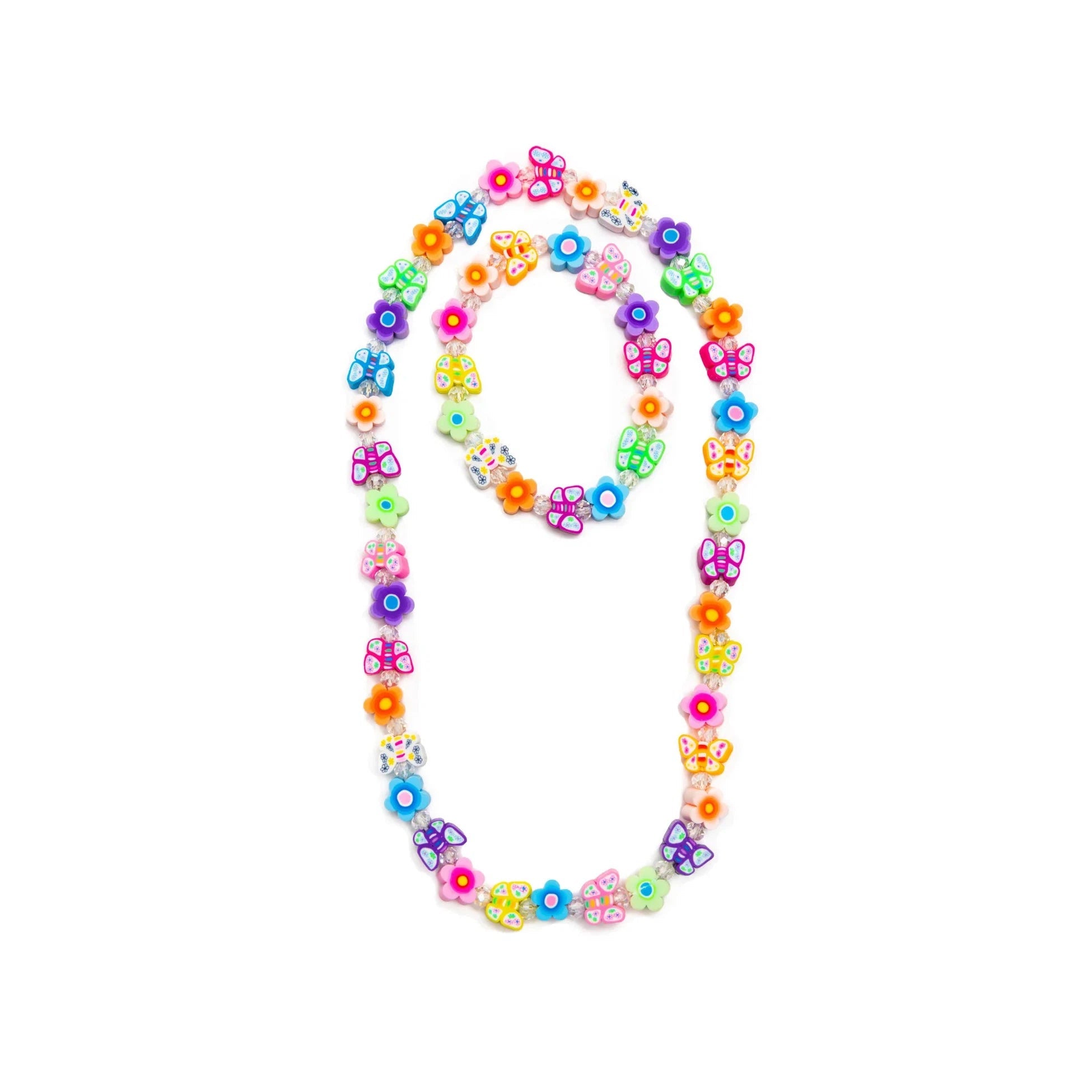 Great Pretenders Flutter Flowers Necklace & Bracelet Set-Great Pretenders-Little Giant Kidz