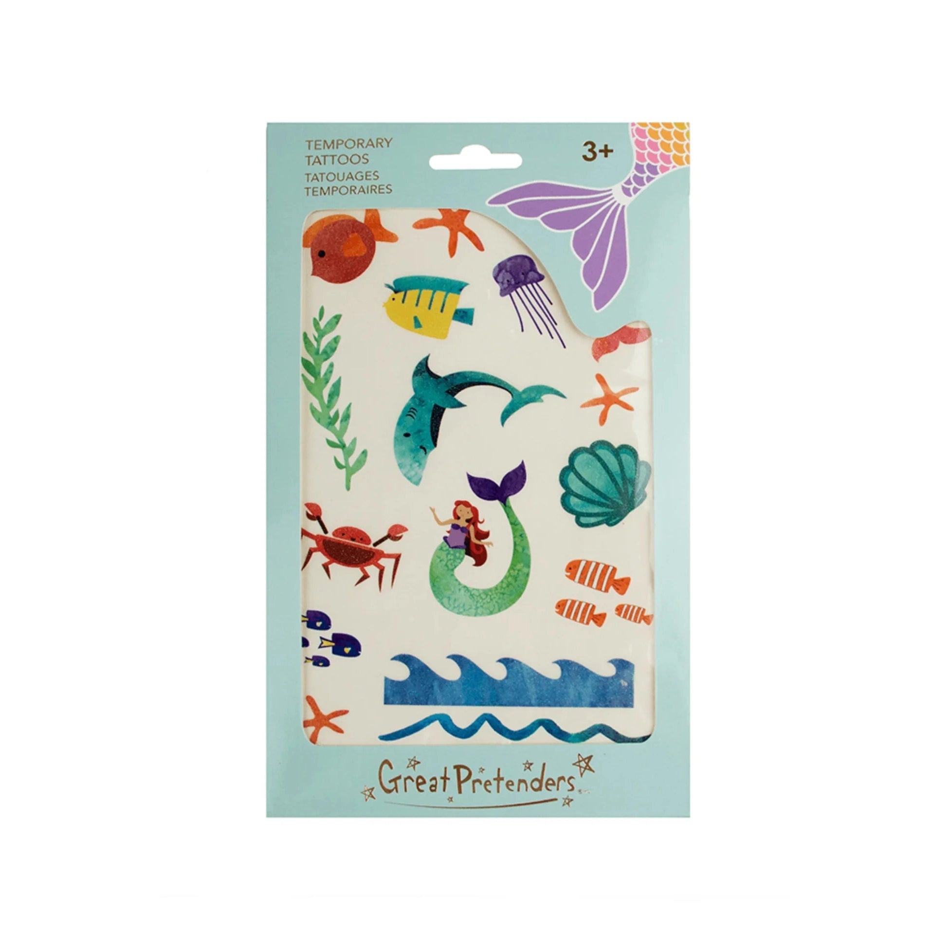 Great Pretenders Temporary Tattoos - Mermaid-Great Pretenders-Little Giant Kidz