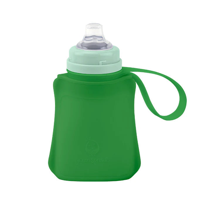 Green Sprouts Silicone and Sprout Ware® Sip & Straw Pocket (8 oz.) - Green 6M+-Green Sprouts-Little Giant Kidz