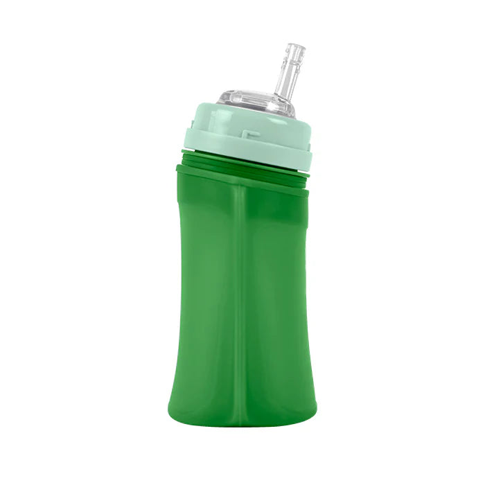 Green Sprouts Silicone and Sprout Ware® Sip & Straw Pocket (8 oz.) - Green 6M+-Green Sprouts-Little Giant Kidz