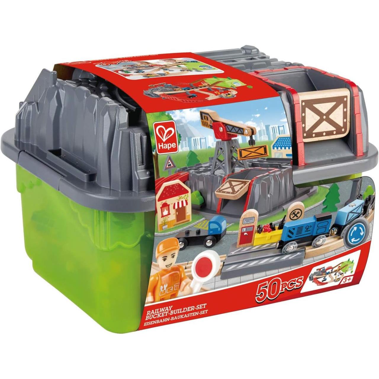 Hape Railway Bucket Builder Set-HAPE-Little Giant Kidz