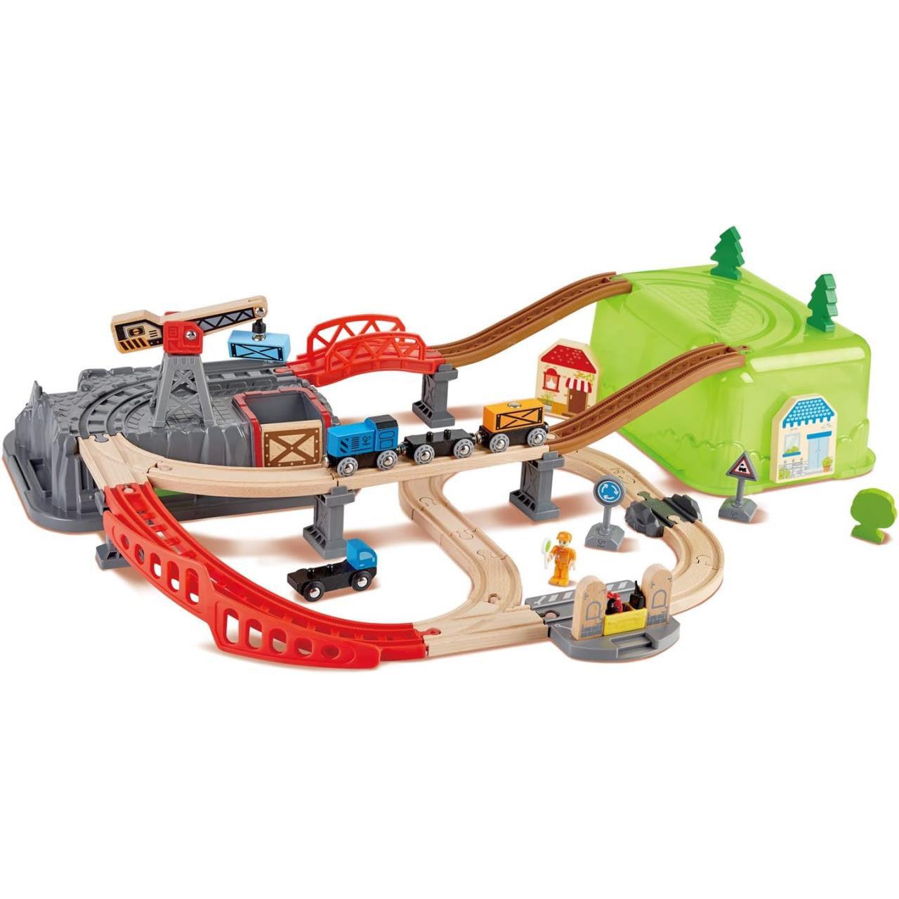 Hape Railway Bucket Builder Set-HAPE-Little Giant Kidz