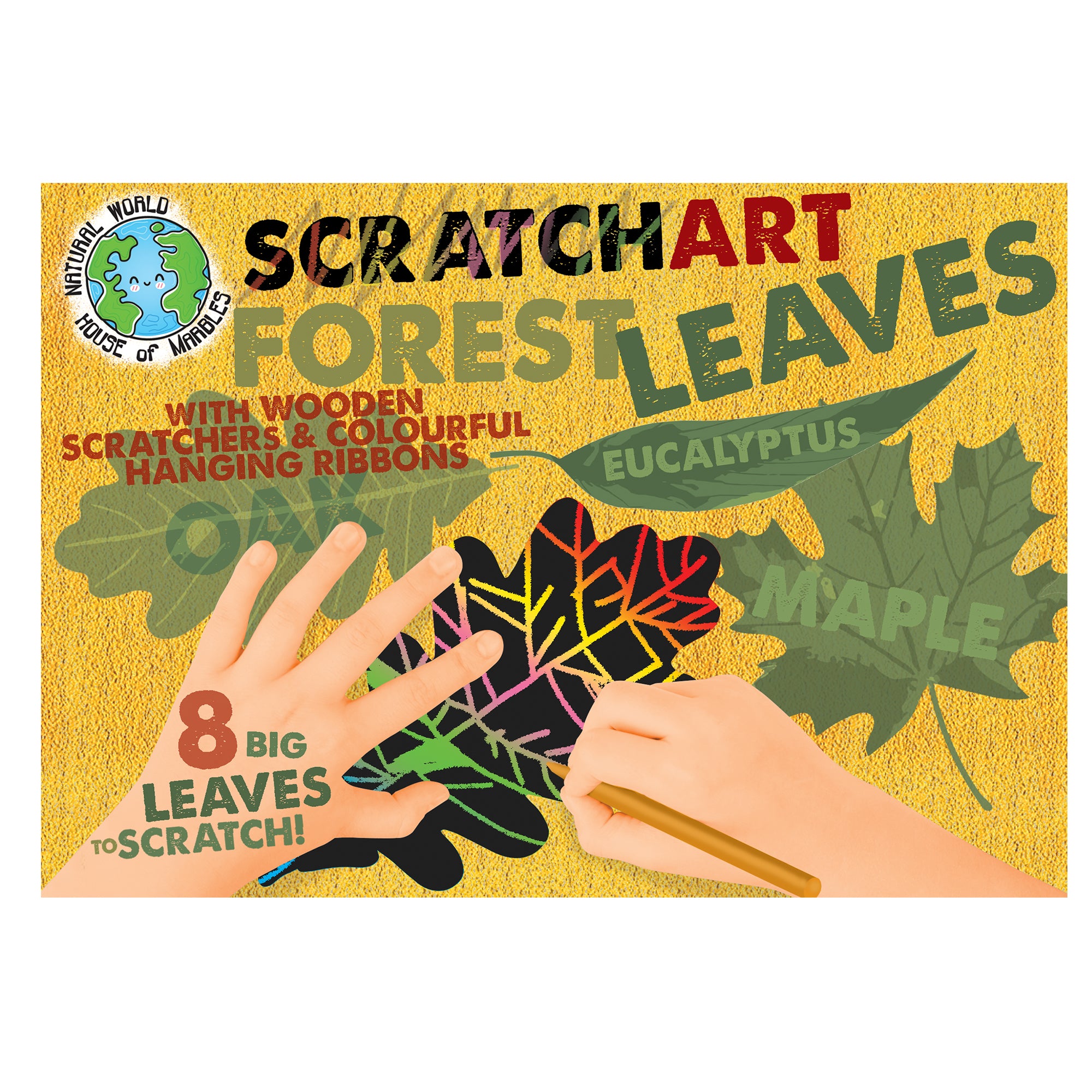 House Of Marbles Scratch Art Set-Leaves-House Of Marbles-Little Giant Kidz