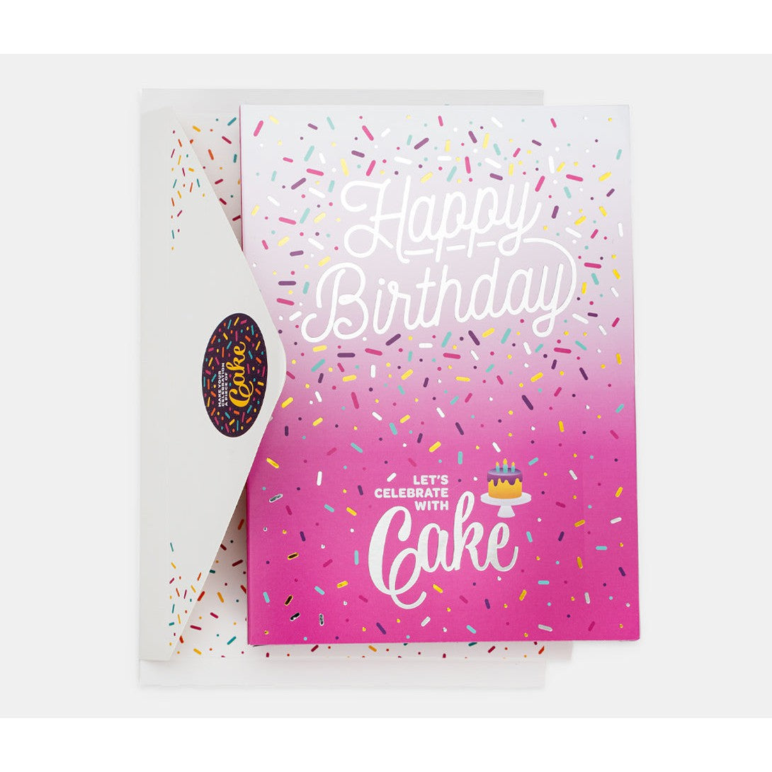 InstaCake Birthday Cake Card Pink - Double Chocolate-InstaCake Cards-Little Giant Kidz