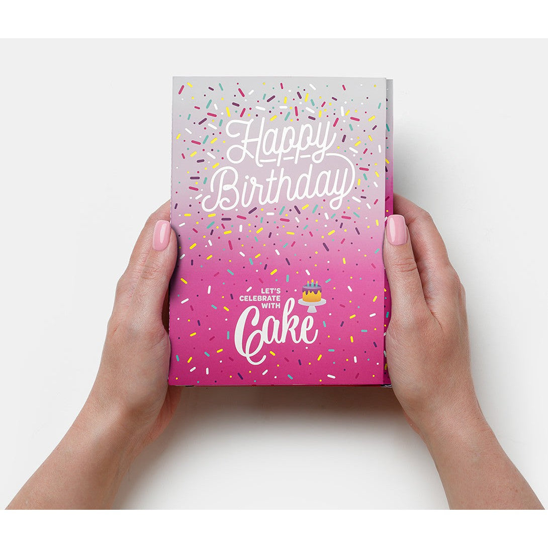 InstaCake Birthday Cake Card Pink - Double Chocolate-InstaCake Cards-Little Giant Kidz