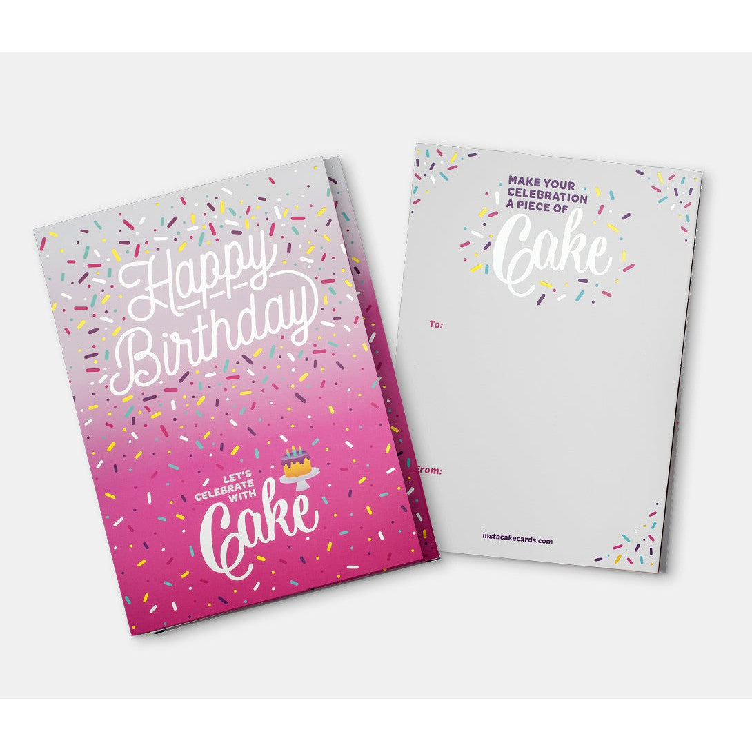 InstaCake Birthday Cake Card Pink - Double Chocolate-InstaCake Cards-Little Giant Kidz