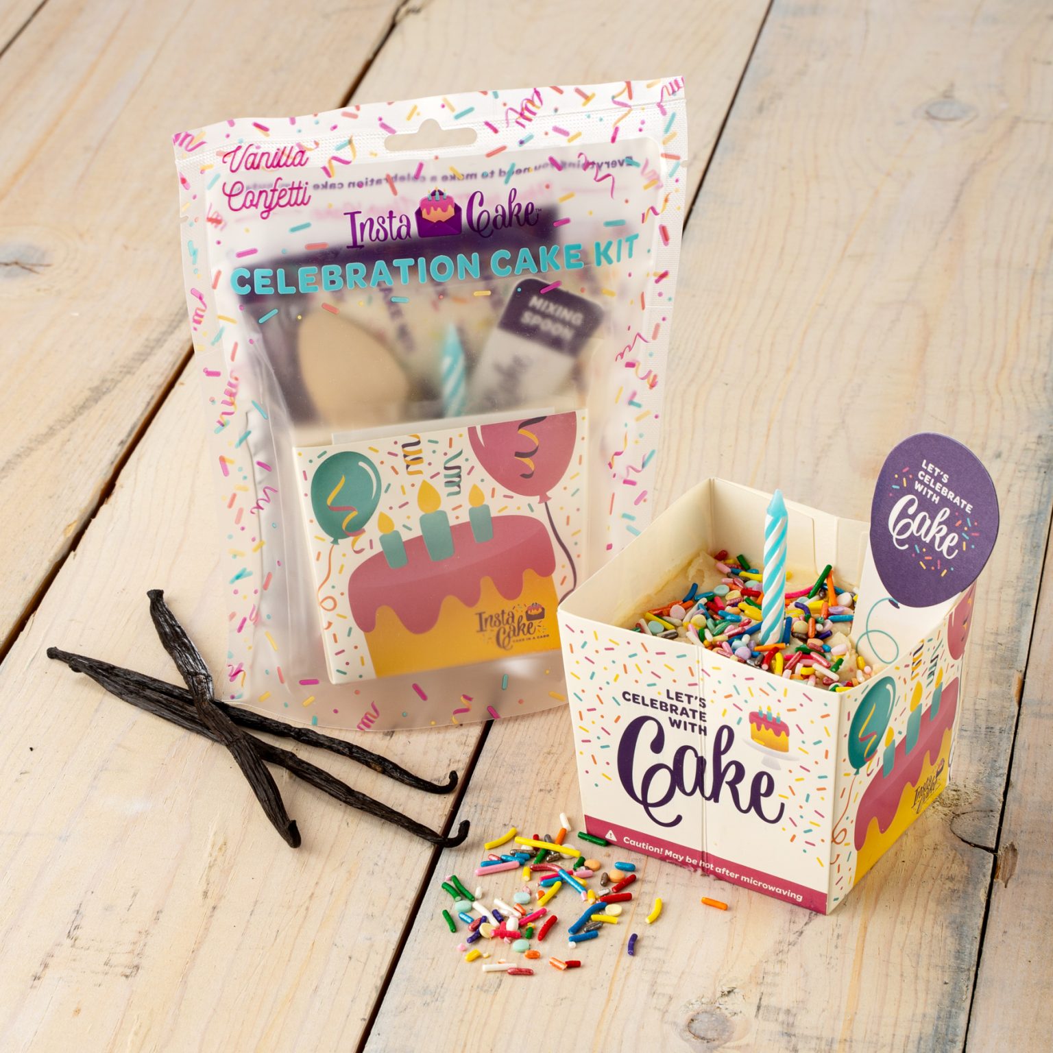 InstaCake Celebration Cake Kit - Confetti Vanilla-InstaCake Cards-Little Giant Kidz