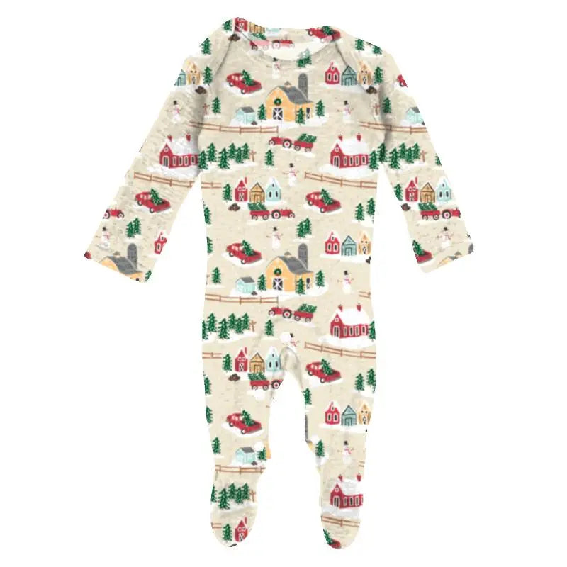 Jane Marie Christmas On The Farm Kids Jammie Onesie-JANE MARIE-Little Giant Kidz