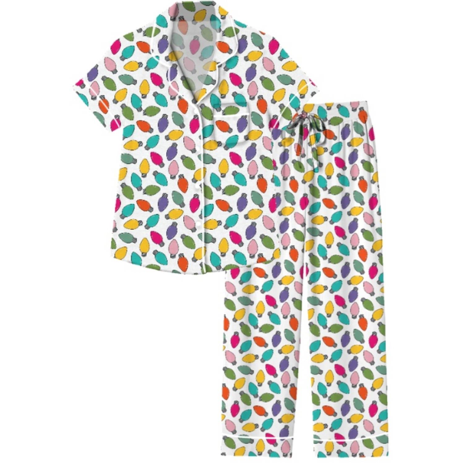 Jane Marie Holiday Lights Adult Pajama Set-JANE MARIE-Little Giant Kidz