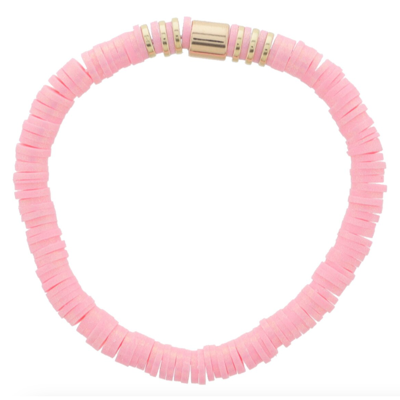 Jane Marie Iridescent Rubber Sequins with Gold Bead Accents-Light Pink-JANE MARIE-Little Giant Kidz