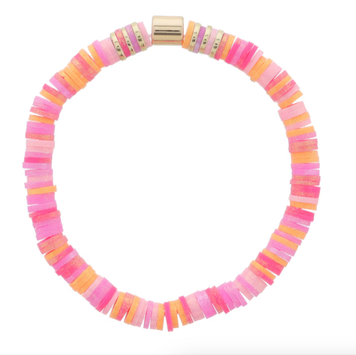 Jane Marie Iridescent Rubber Sequins with Gold Bead Accents-Multi Pinks and Orange-JANE MARIE-Little Giant Kidz