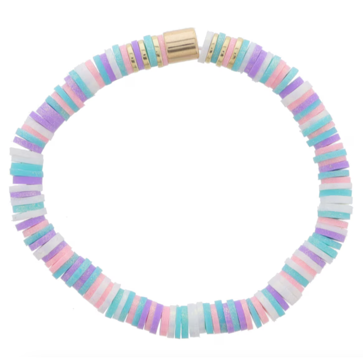 Jane Marie Iridescent Rubber Sequins with Gold Bead Accents-Multi Turquoise, Light Pink, White, Lavender-JANE MARIE-Little Giant Kidz