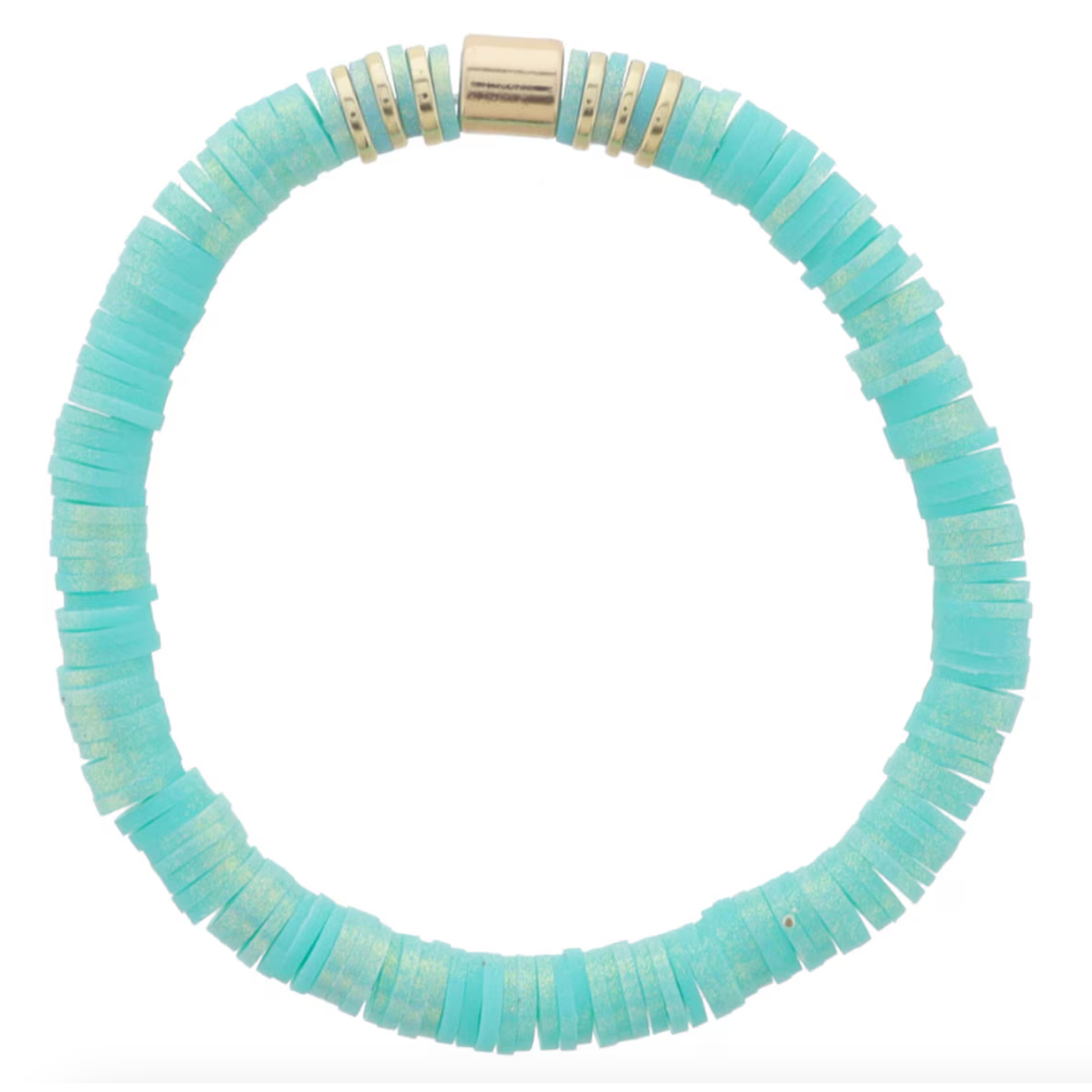 Jane Marie Iridescent Rubber Sequins with Gold Bead Accents-Turquoise-JANE MARIE-Little Giant Kidz