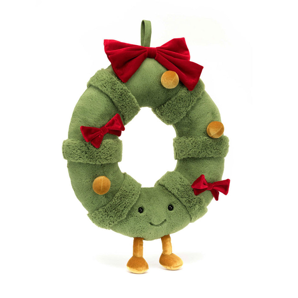 JellyCat Amuseables Decorated Christmas Wreath-JellyCat-Little Giant Kidz