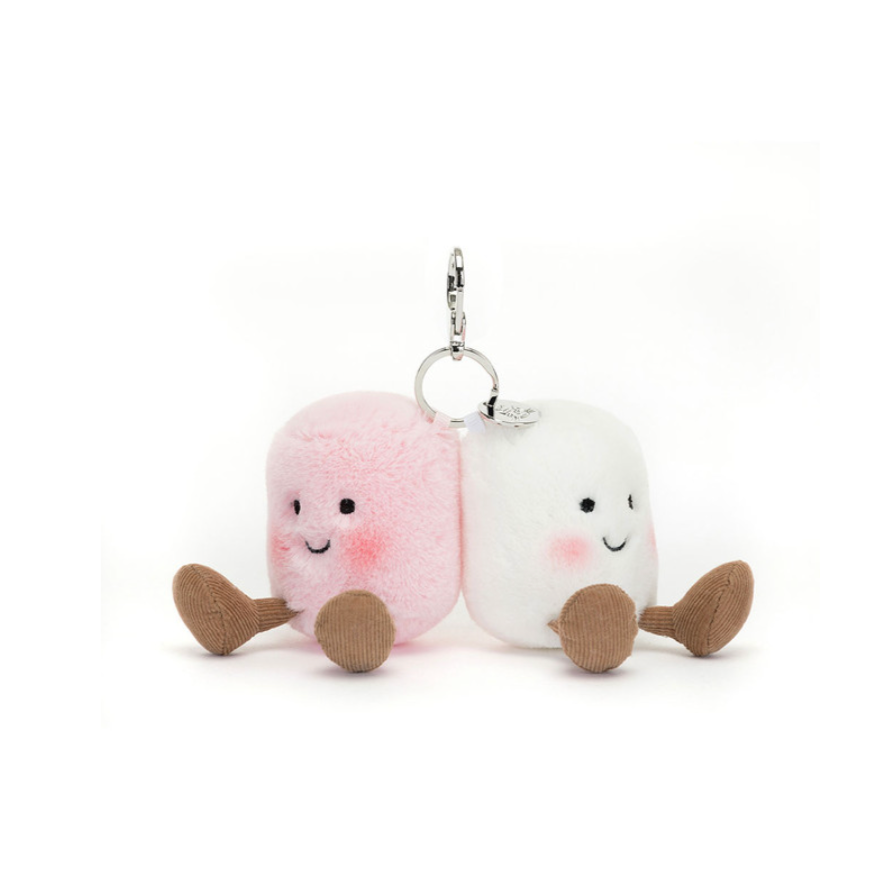 JellyCat Amuseables Pair of Marshmallows Bag Charm-JellyCat-Little Giant Kidz