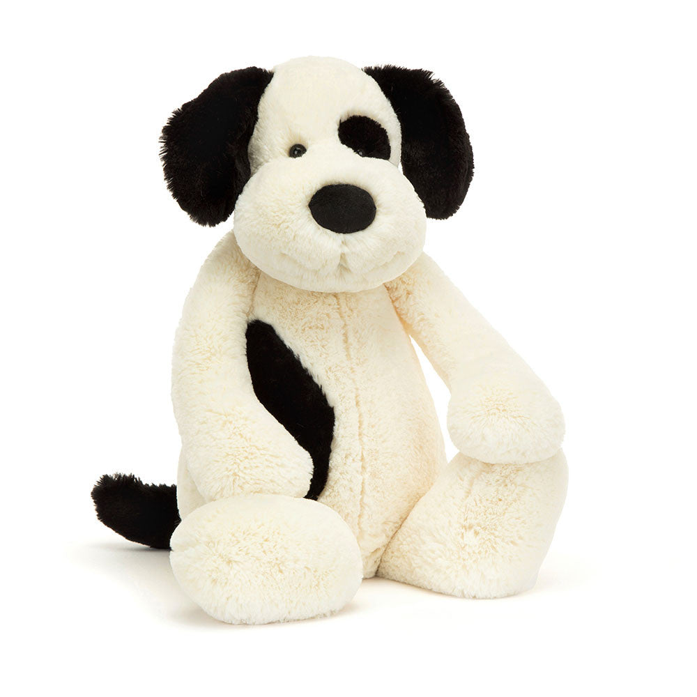 JellyCat Bashful Black & Cream Puppy-JellyCat-Little Giant Kidz