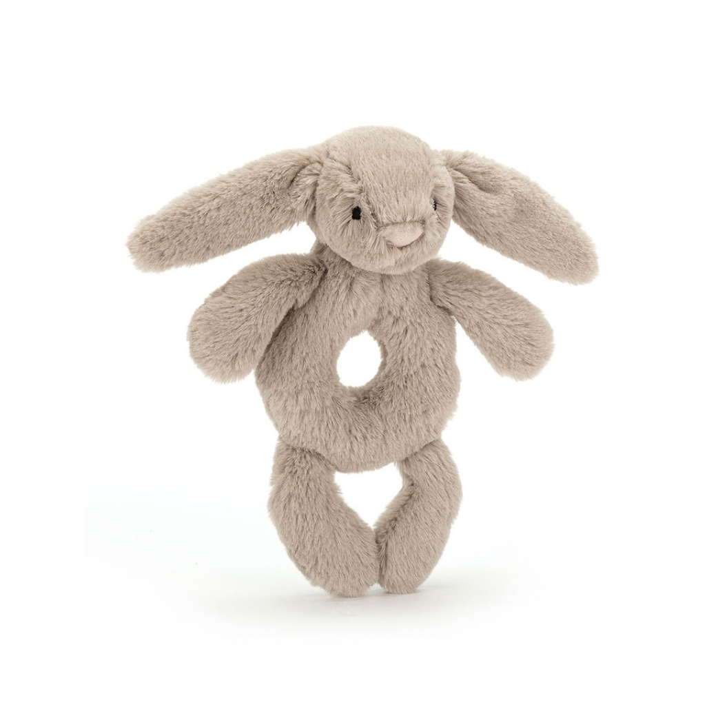 JellyCat Bashful Blush Bunny Ring Rattle-JellyCat-Little Giant Kidz