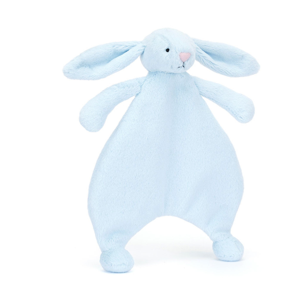 JellyCat Bashful Bunny Comforter - Blue-JellyCat-Little Giant Kidz