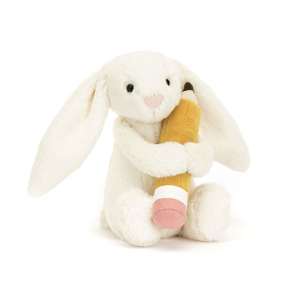 JellyCat Bashful Bunny With Pencil-JellyCat-Little Giant Kidz