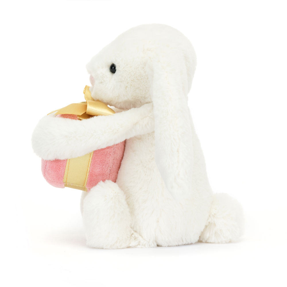 JellyCat Bashful Bunny With Present-JellyCat-Little Giant Kidz