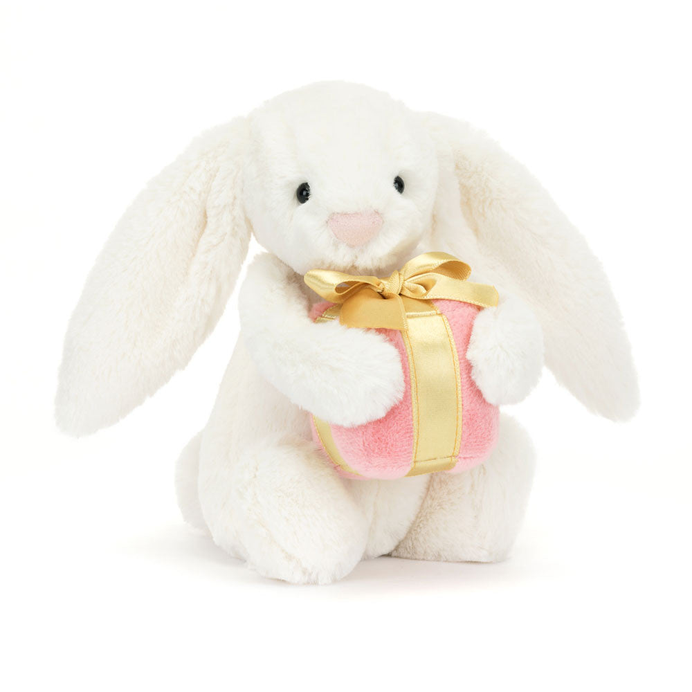 JellyCat Bashful Bunny With Present-JellyCat-Little Giant Kidz