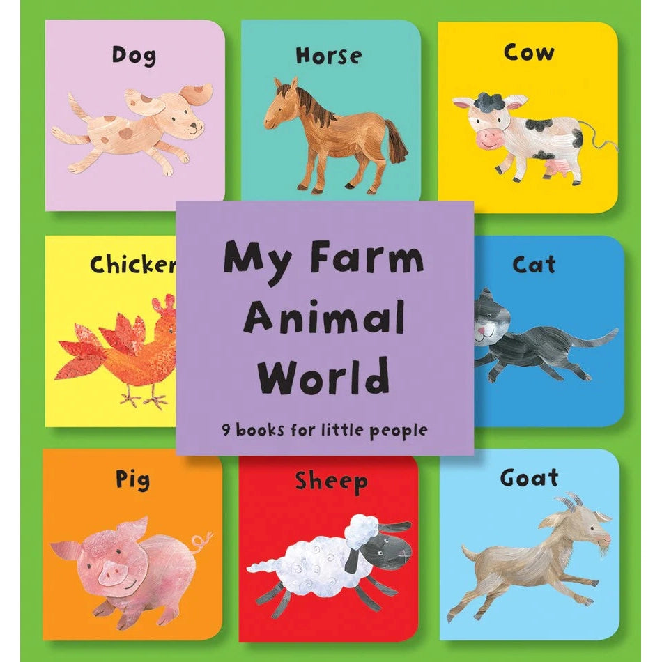 Kane Miller: My Farm Animal World: 9 Mini Board Books Set-EDC-USBORNE-Little Giant Kidz