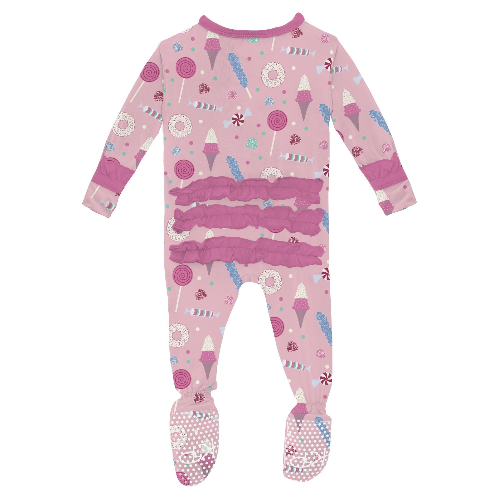 Kickee Pants Cake Pop Candy Dreams Print Classic Ruffle Footie-Kickee Pants-Little Giant Kidz