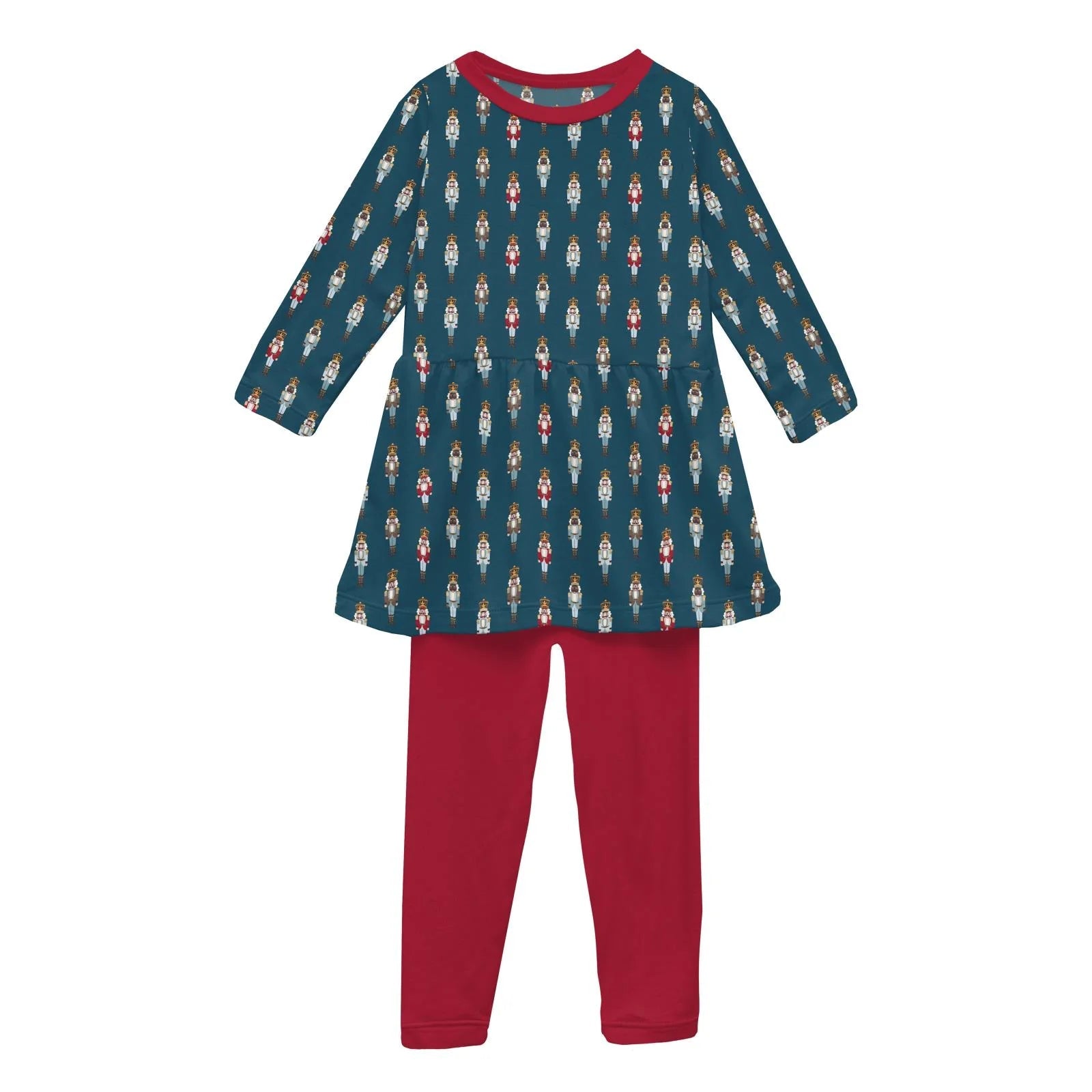 Kickee Pants Peacock Nutcrackers Print Long Sleeve Playtime Outfit Set-Kickee Pants-Little Giant Kidz