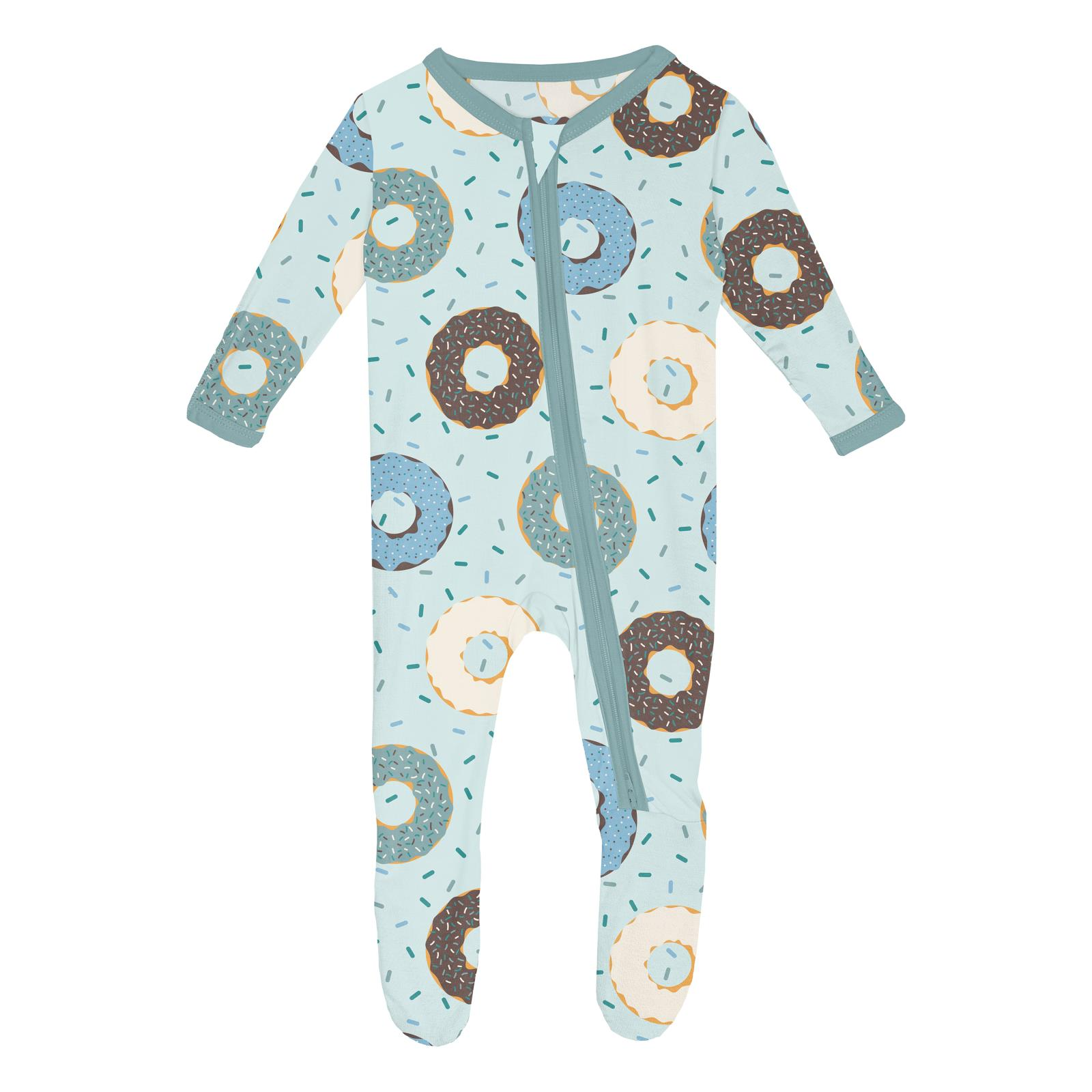 Kickee Pants Print Classic Footie with 2 Way Zipper- Fresh Air Donuts and Sprinkles-Kickee Pants-Little Giant Kidz