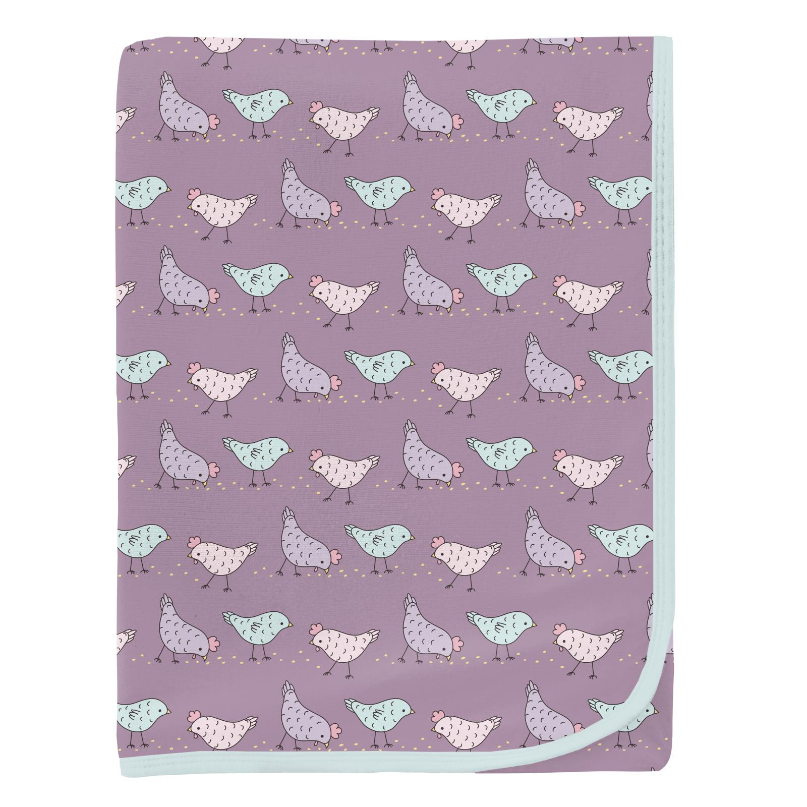 Kickee Pants Swaddling Blanket- Lavender Chickens-Kickee Pants-Little Giant Kidz