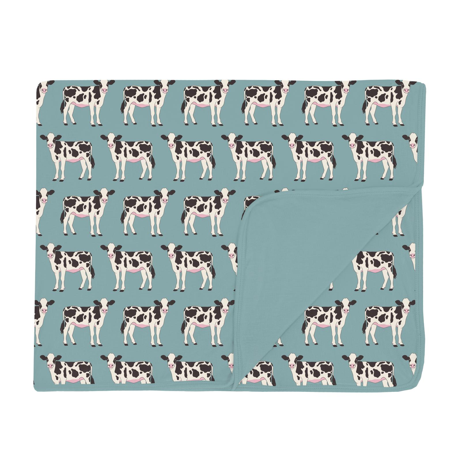 Kickee Pants Toddler Blanket- Jade Cows-Kickee Pants-Little Giant Kidz