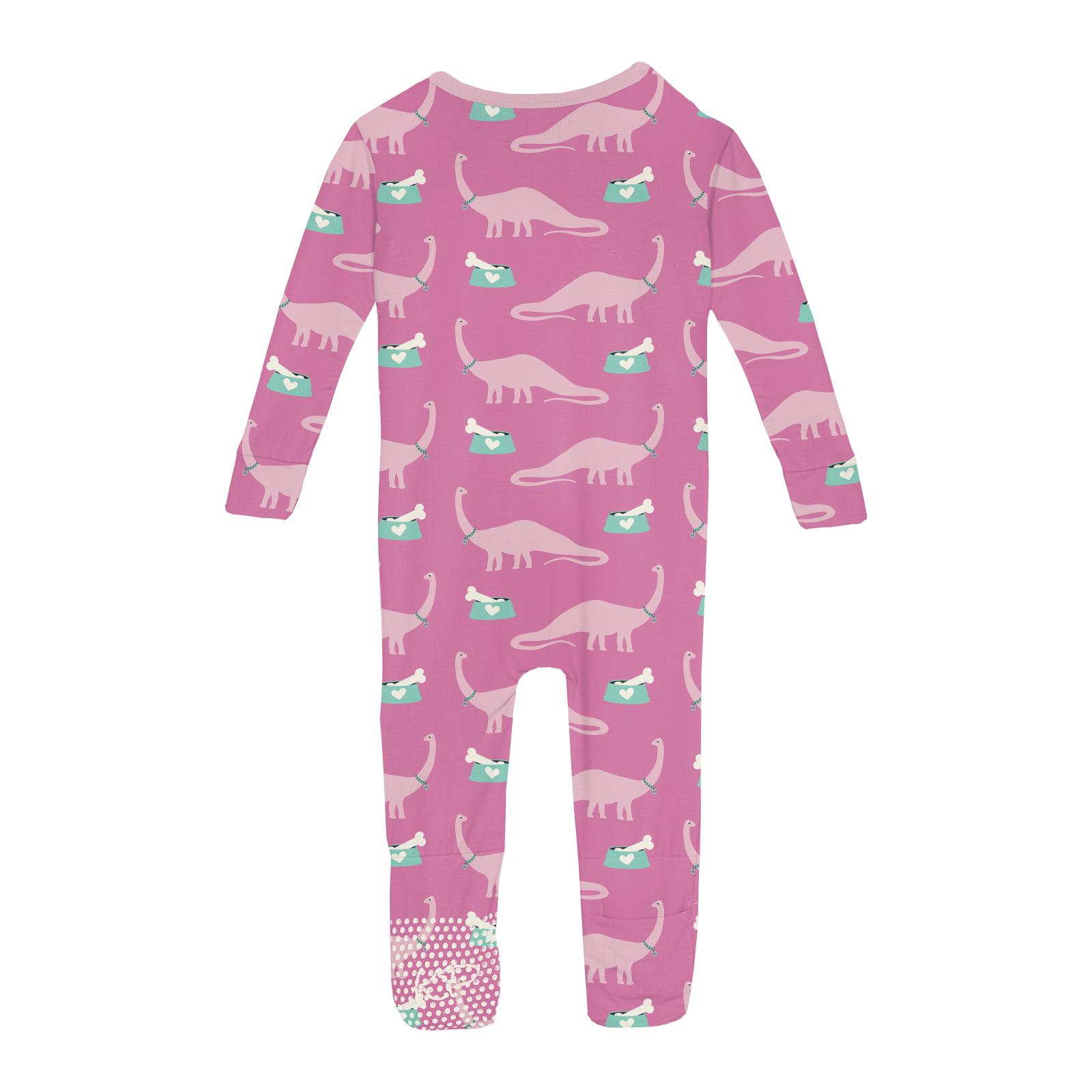 Kickee Pants Tulip Pet Dino Print Convertible Zipper Sleeper-Kickee Pants-Little Giant Kidz