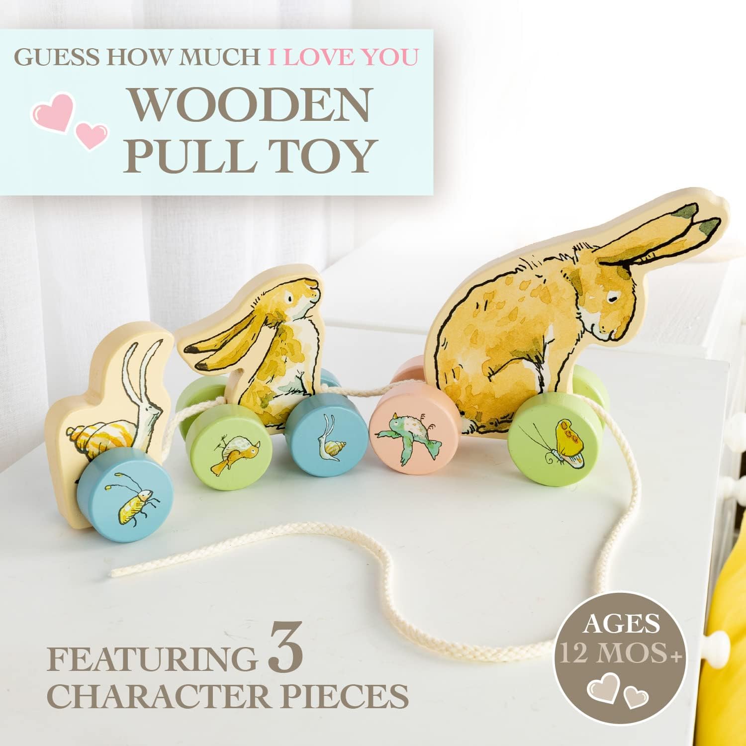 Kids Preferred Guess How Much I Love You Wooden Pull Toy-KIDS PREFERRED-Little Giant Kidz