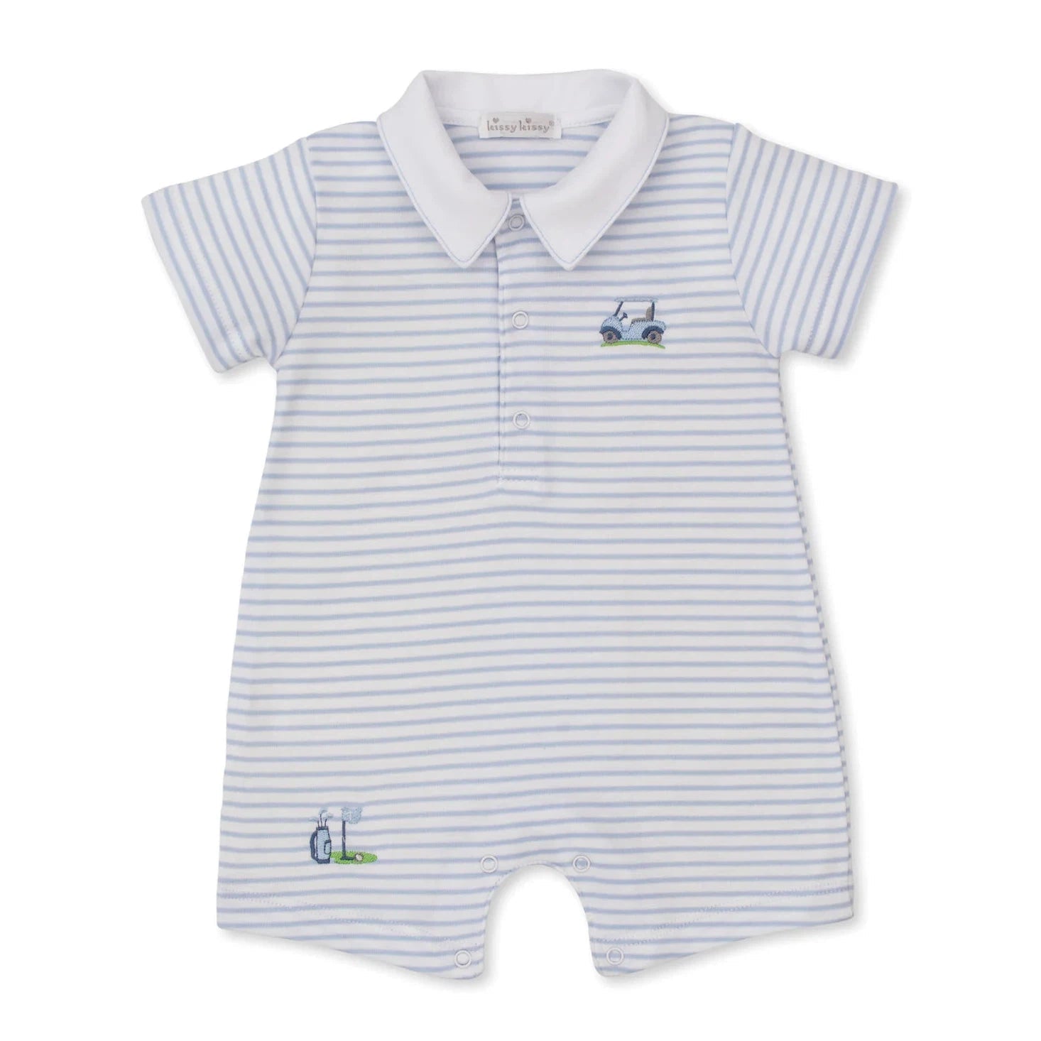 Kissy Kissy Fairway Foursome-Short Playsuit Blue-Kissy Kissy-Little Giant Kidz