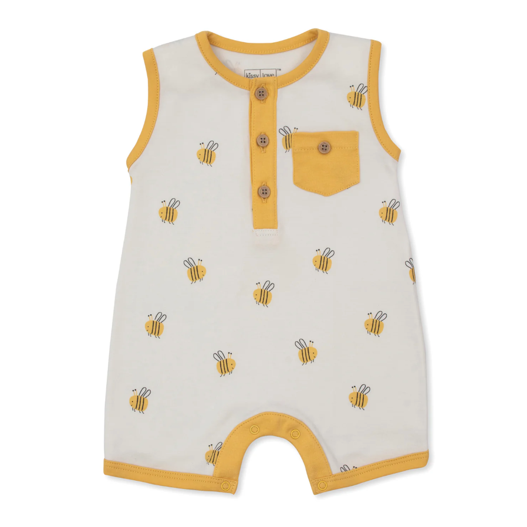 Kissy Kissy Tumbling Bees- Short Playsuit-Sleeveless-Kissy Kissy-Little Giant Kidz